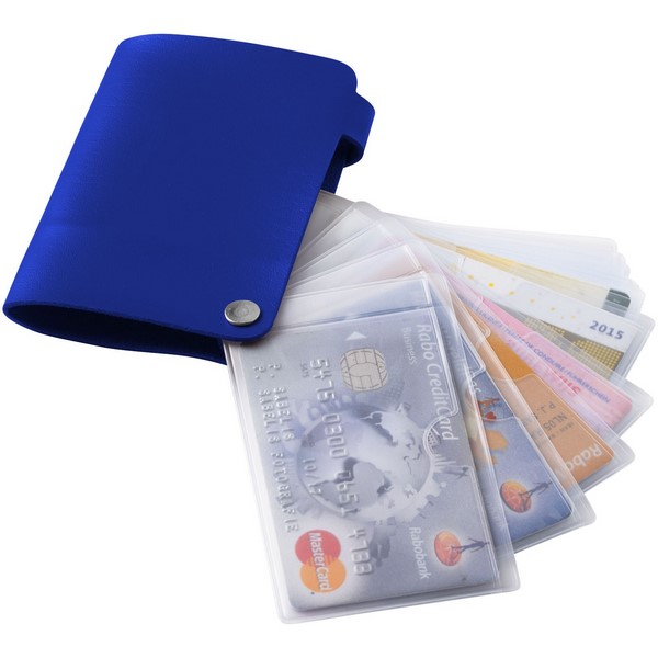 Valencia card holder with 10 slots, Royal blue